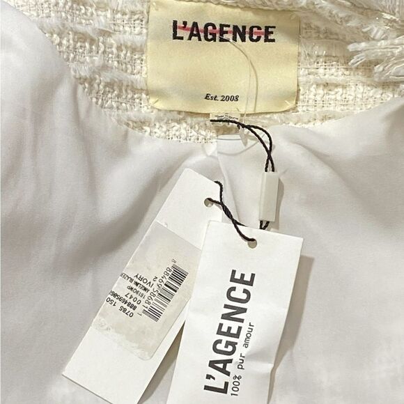 L'AGENCE Angelina Tweed Blazer size 2 - Picture 12 of 13